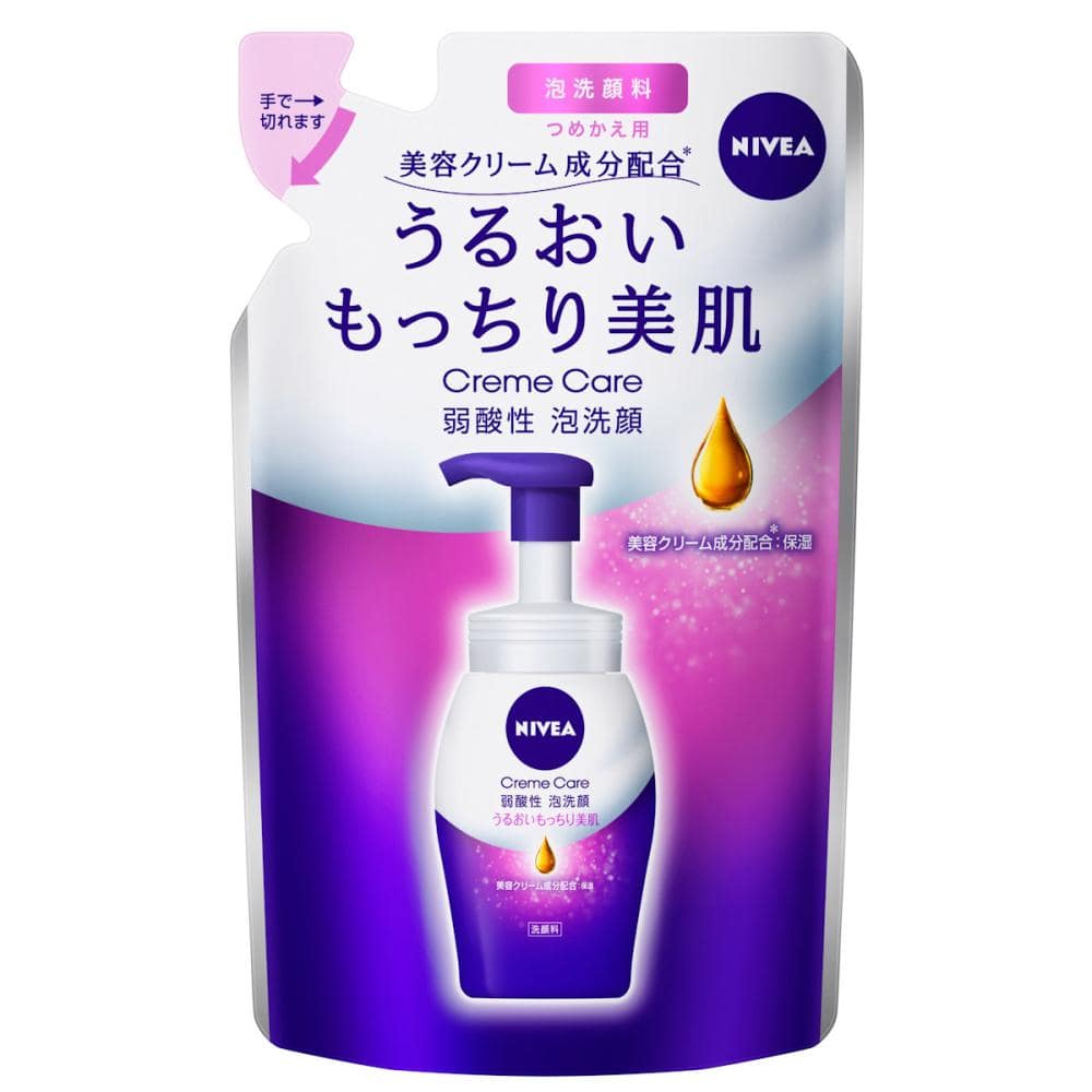 花王　ニベア　クリームケア　弱酸性　泡洗顔　詰替用　１３０ｍＬ