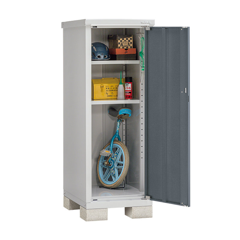 イナバ　アイビーストッカーＢＪＸ－０６７Ｄ　全面棚　グレー　約幅０．６×奥行０．８ｍ