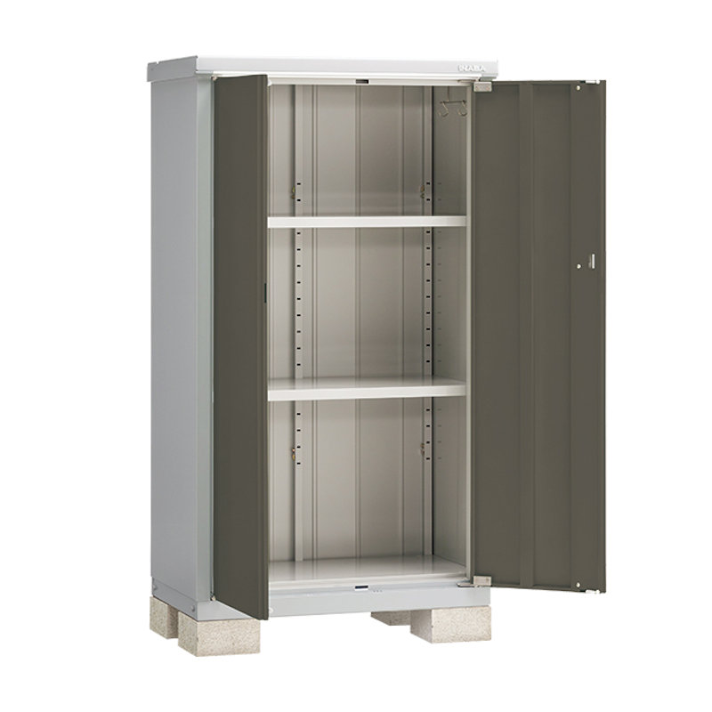 イナバ　アイビーストッカーＢＪＸ－０９５Ｄ　全面棚　グレー　約幅０．９×奥行０．６ｍ