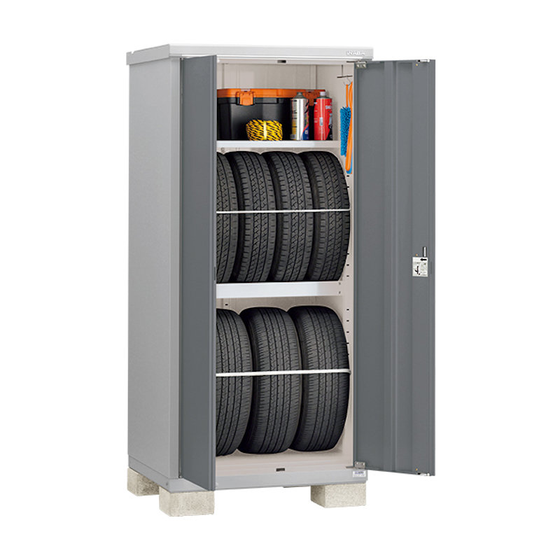 イナバ　タイヤストッカーＢＪＸ－０９７ＥＴ　グレー　約幅０．９×奥行０．８ｍ