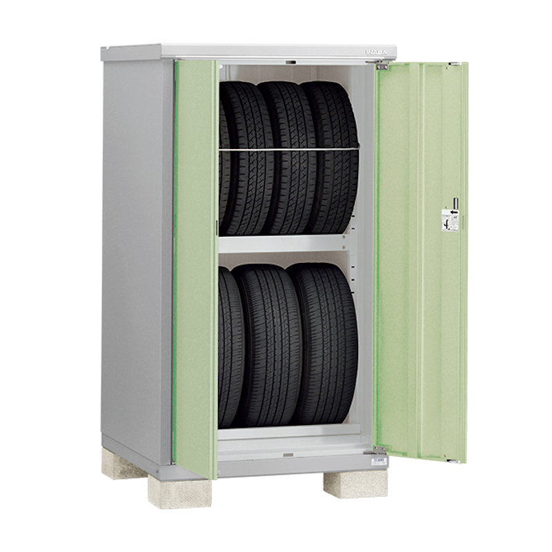 イナバ　タイヤストッカーＢＪＸ－０９９ＤＴ　ブラウン　約幅０．９×奥行１ｍ