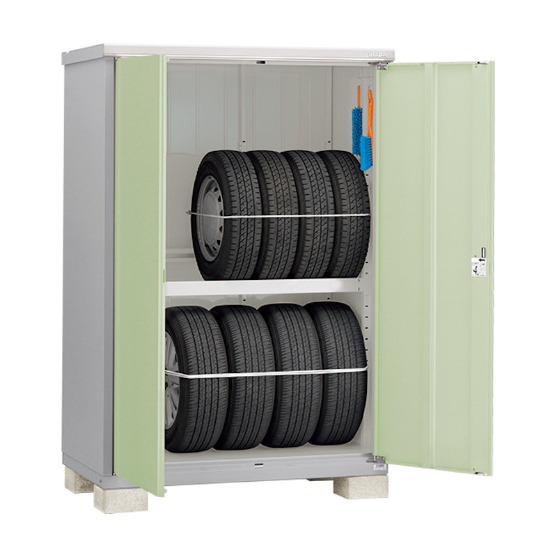 イナバ　タイヤストッカーＢＪＸ－１３７ＥＴ　ブラウン　約幅１．４×奥行０．８ｍ