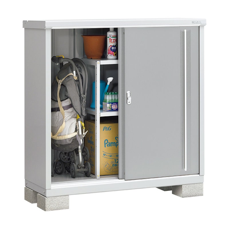 イナバ　シンプリーＭＪＸ－１３５Ｃ　全面棚　グリーン　約幅１．４×奥行０．６ｍ