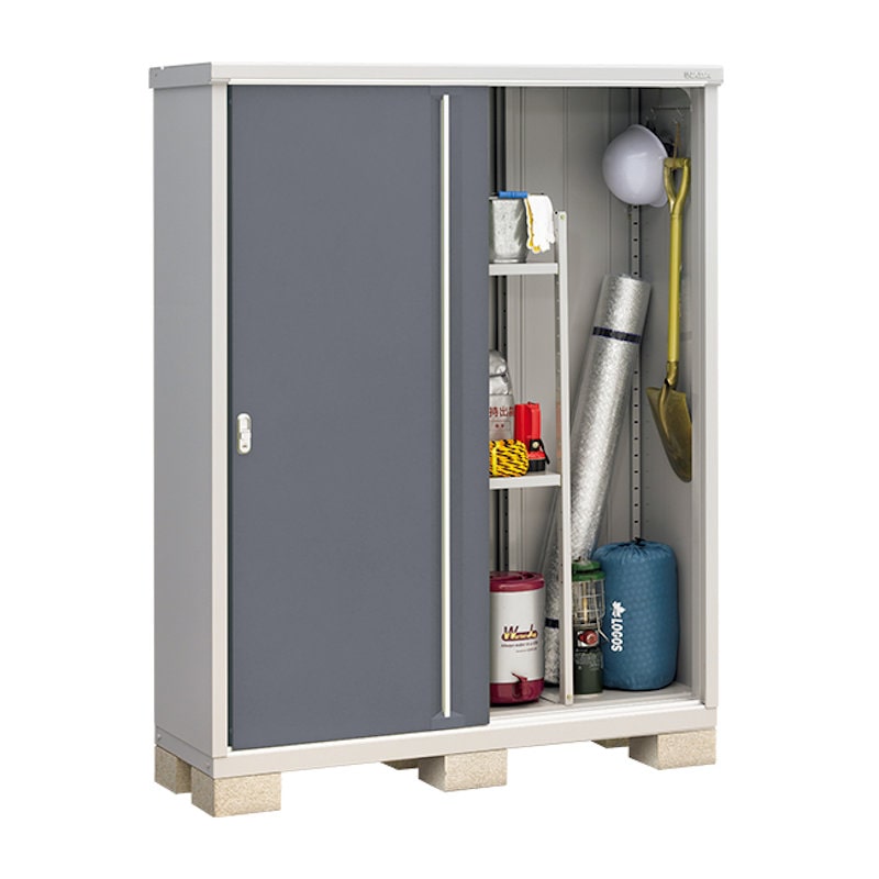 イナバ　シンプリーＭＪＸ－１５５Ｅ　全面棚　シルバー　約幅１．６×奥行０．６ｍ