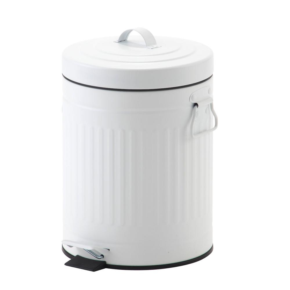 アテーナライフ　スチール静音ペダルペール　ホワイト　５Ｌ