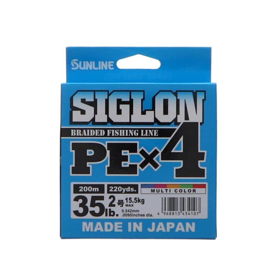 サンライン　ＳＩＧＬＯＮ　ＰＥ×４　マルチカラー　２号　２００ｍ