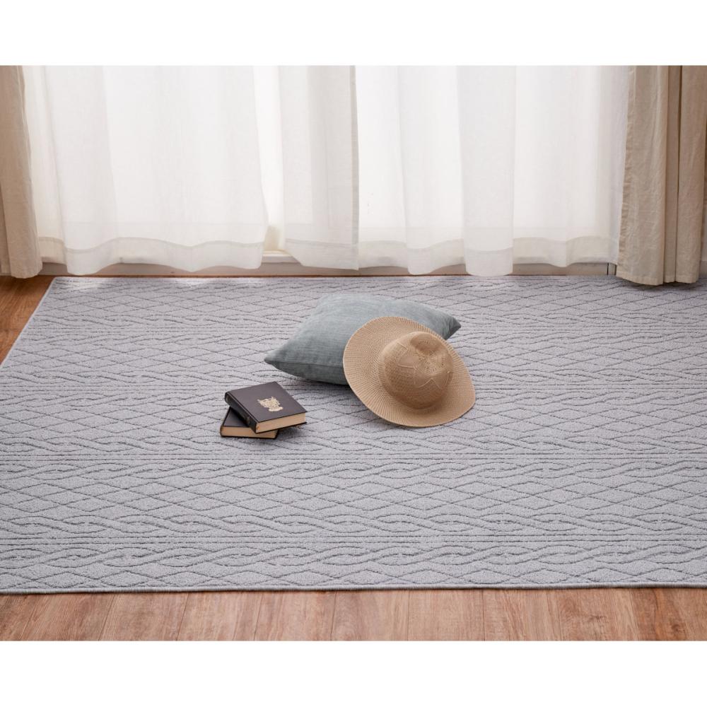 アテーナライフ　抗菌防臭防ダニ　カーペット　アラン　グレー　江戸間３畳　１７６×２６１ｃｍ