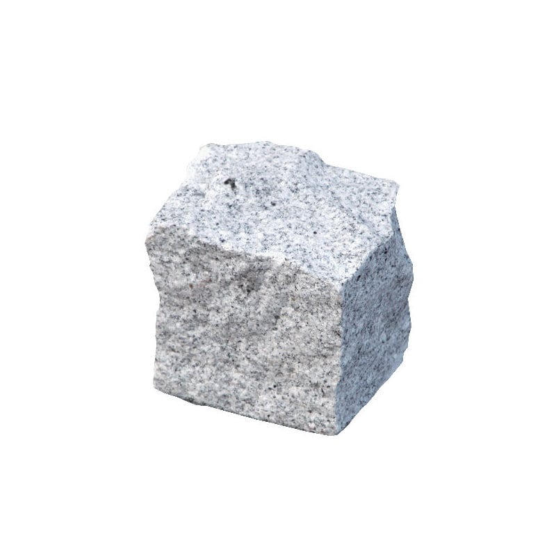 御影石　ピンコロ　（白）　約９×９×９ｃｍ