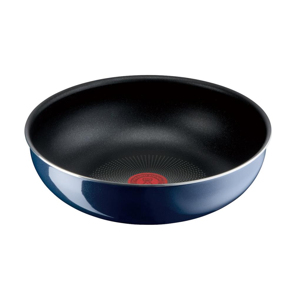 ティファール　インジニオ・ネオ　ロイヤルブルー・インテンス　ガス火専用　取っ手のとれるウォックパン　２６ｃｍ　深型フライパン