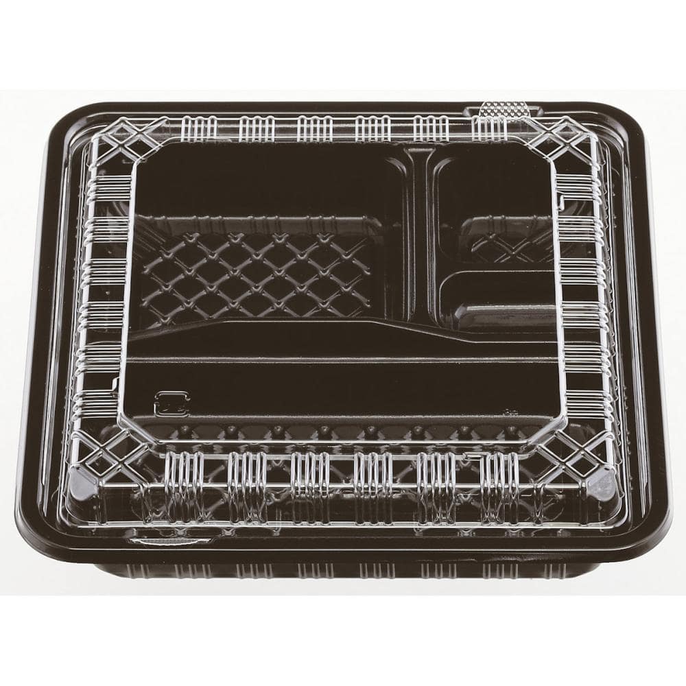エフピコチューパ　弁当容器　本体蓋セット　２５０ｇ　黒　５０個入り　ＣＹ－５－１　黒セット（ＯＰＳ）