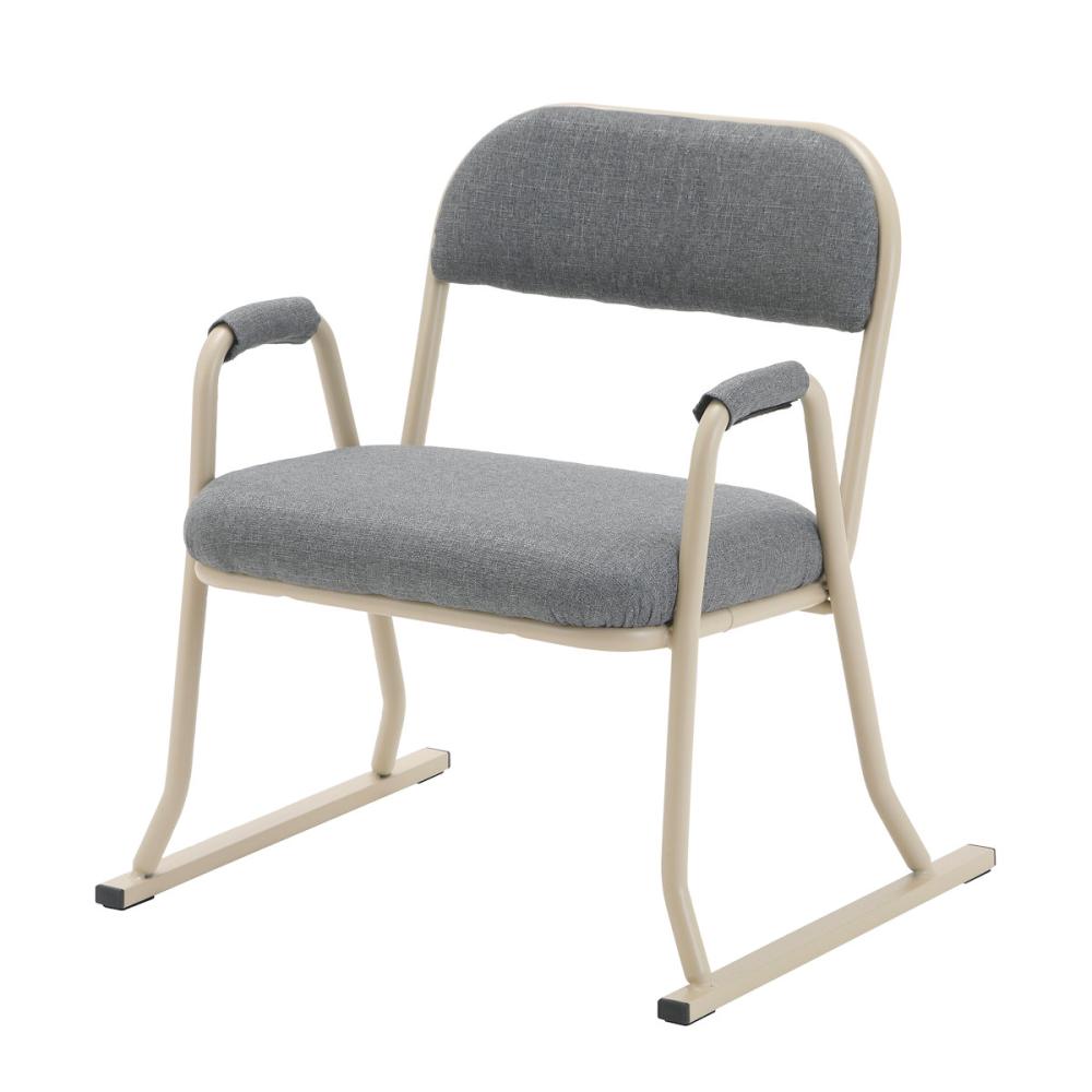 アテーナライフ　リビングスタッキングチェア　肘付き　グレー　ＣＨ１７７