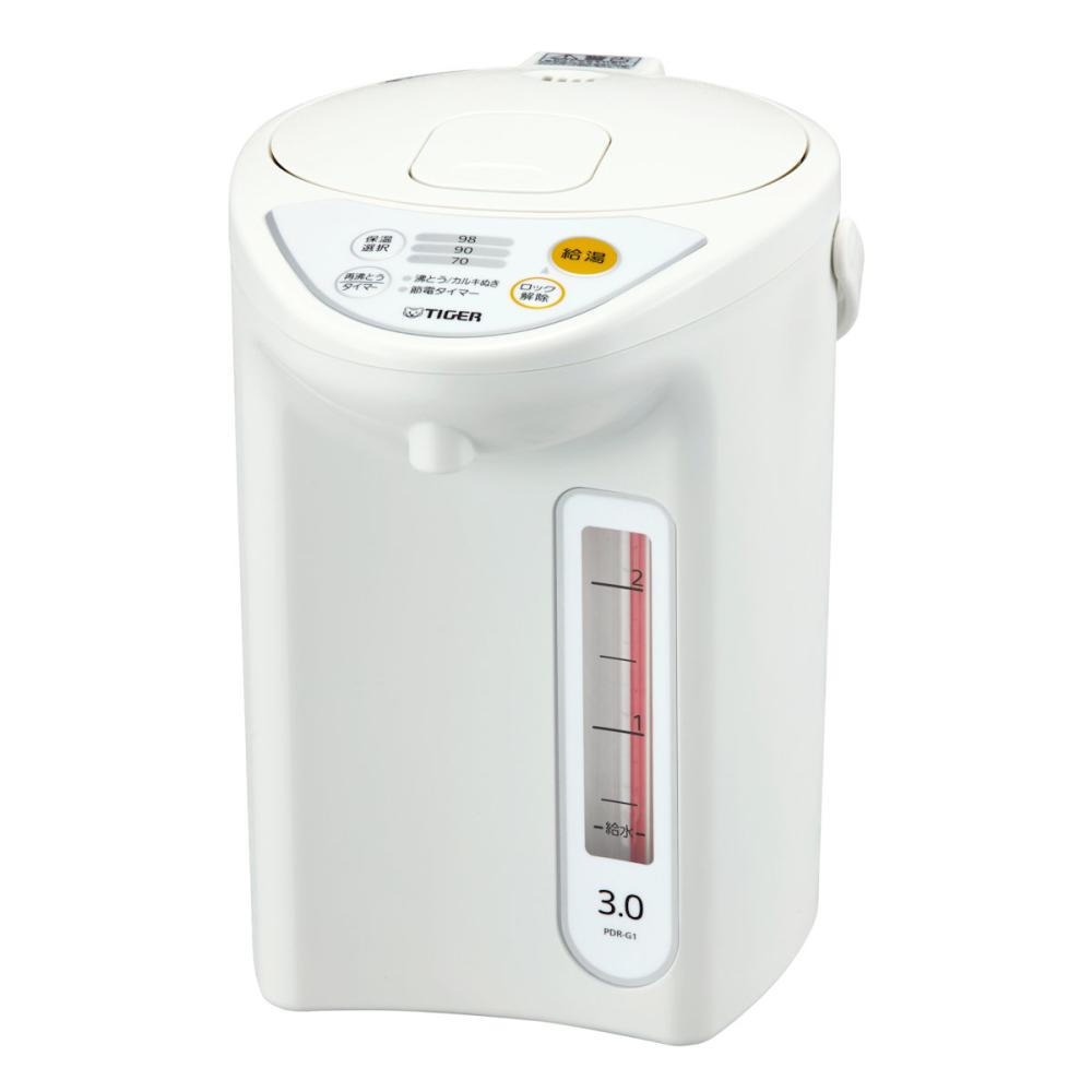 タイガー　マイコン電動ポット　３．０Ｌ　ホワイト　ＰＤＲ－Ｇ３０１Ｗ