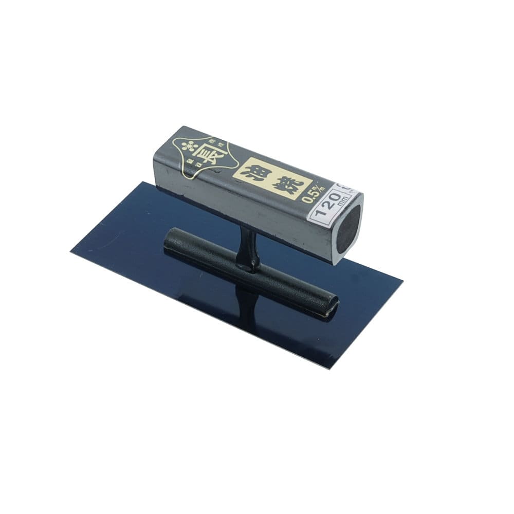 藤原産業　金長　角鏝　油焼　０．５黒塗角柄　１２０ｍｍ　リベットレス