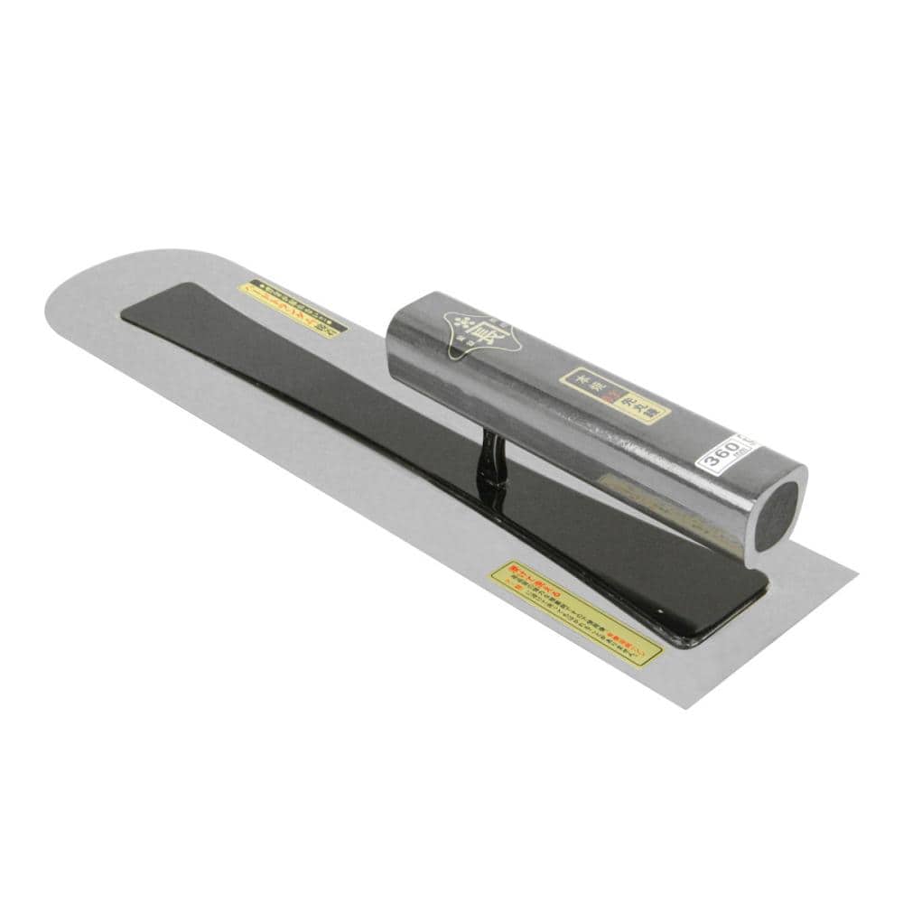 藤原産業　金長　先丸鏝本焼０．３黒塗角柄　３６０ｍｍ