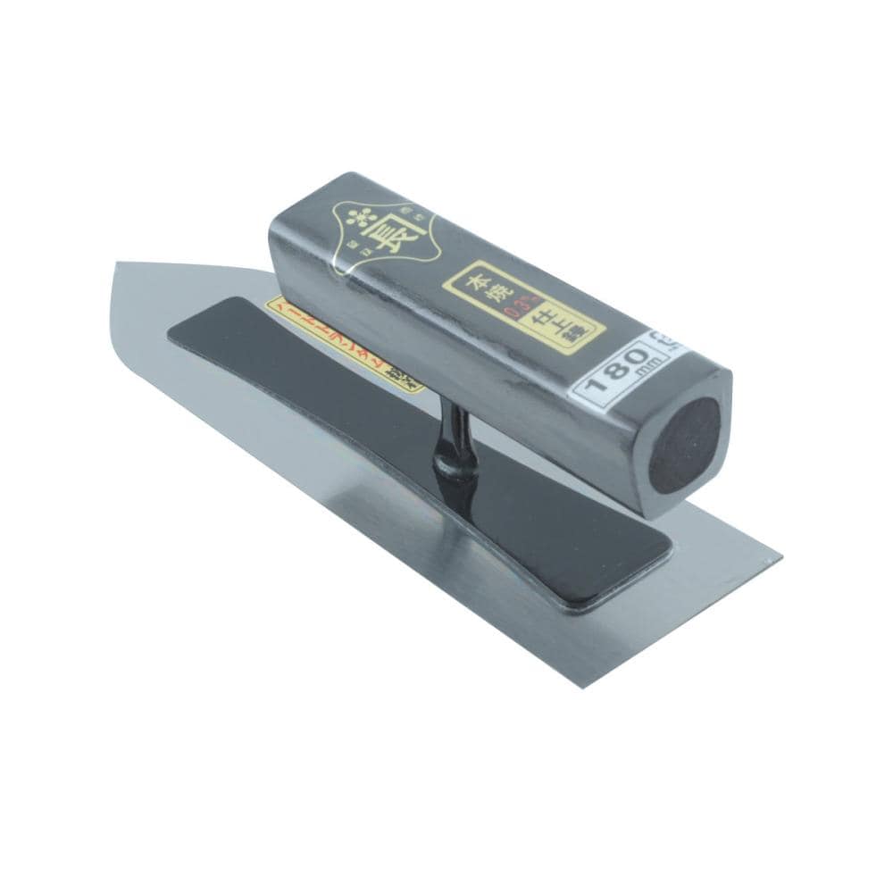 藤原産業　金長　仕上鏝本焼０．３黒塗角柄　１８０ｍｍ