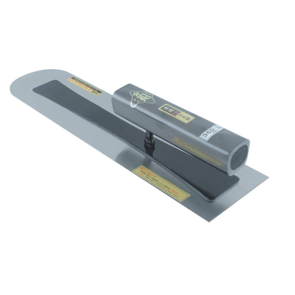 藤原産業　金長　先丸鏝本焼０．３黒塗角柄　３６０ｍｍ