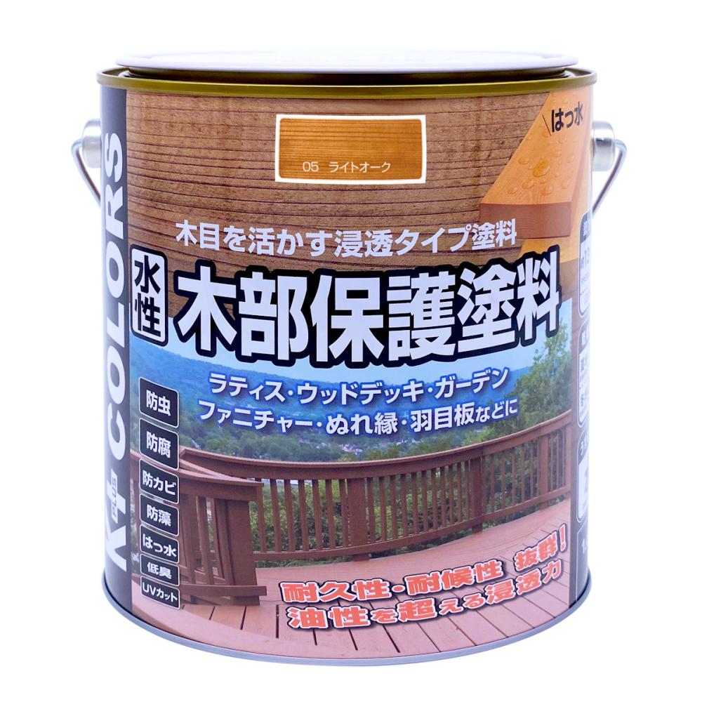 Ｋ＋ＣＯＬＯＲＳ　水性木部保護塗料　１．６Ｌ　ライトオーク