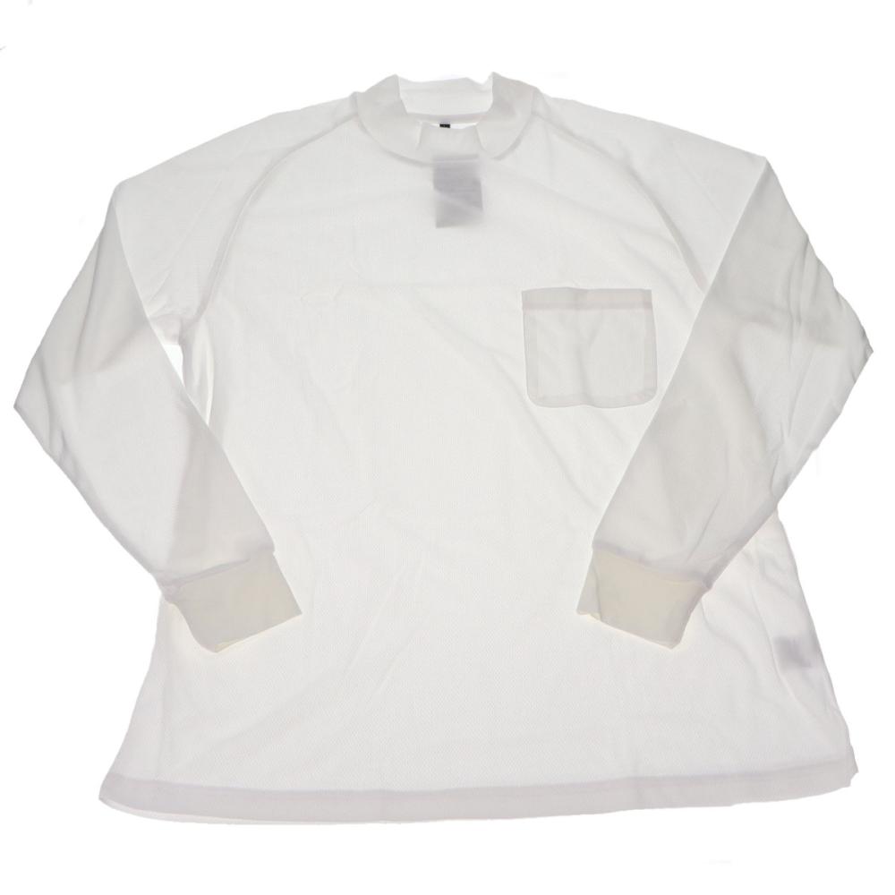 ドライローネックシャツ　長袖　ホワイト　Ｌ