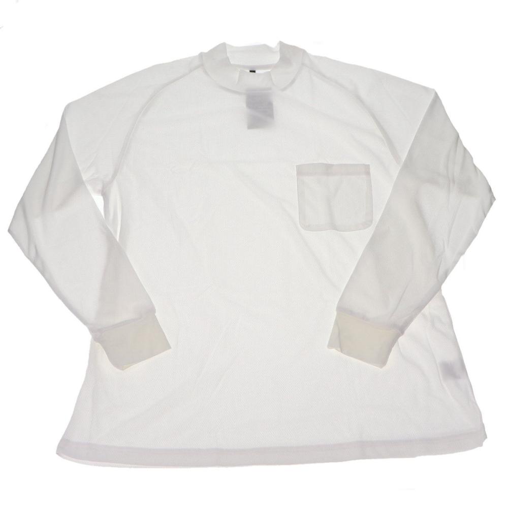 ドライローネックシャツ　長袖　ホワイト　ＬＬ