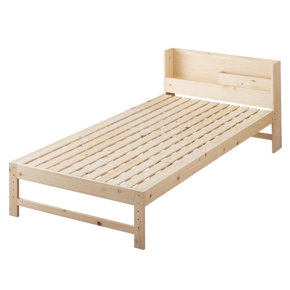 国産総ヒノキすのこベッド　コンセント・ＵＳＢポート付き　シングル　ナチュラル　ＨＳＢＭ－Ｓ