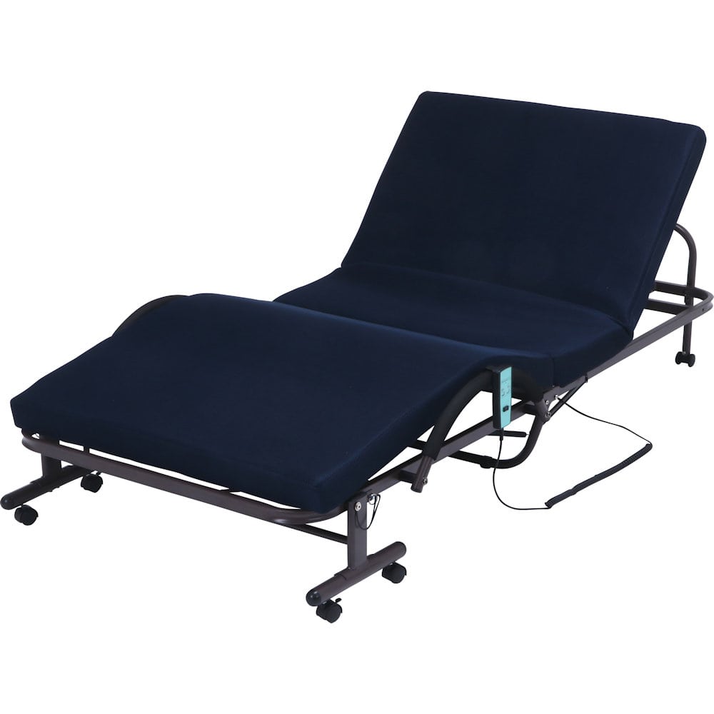 不二貿易　電動折りたたみベッド　ネイビー　ＦＵ－０５－５－４２