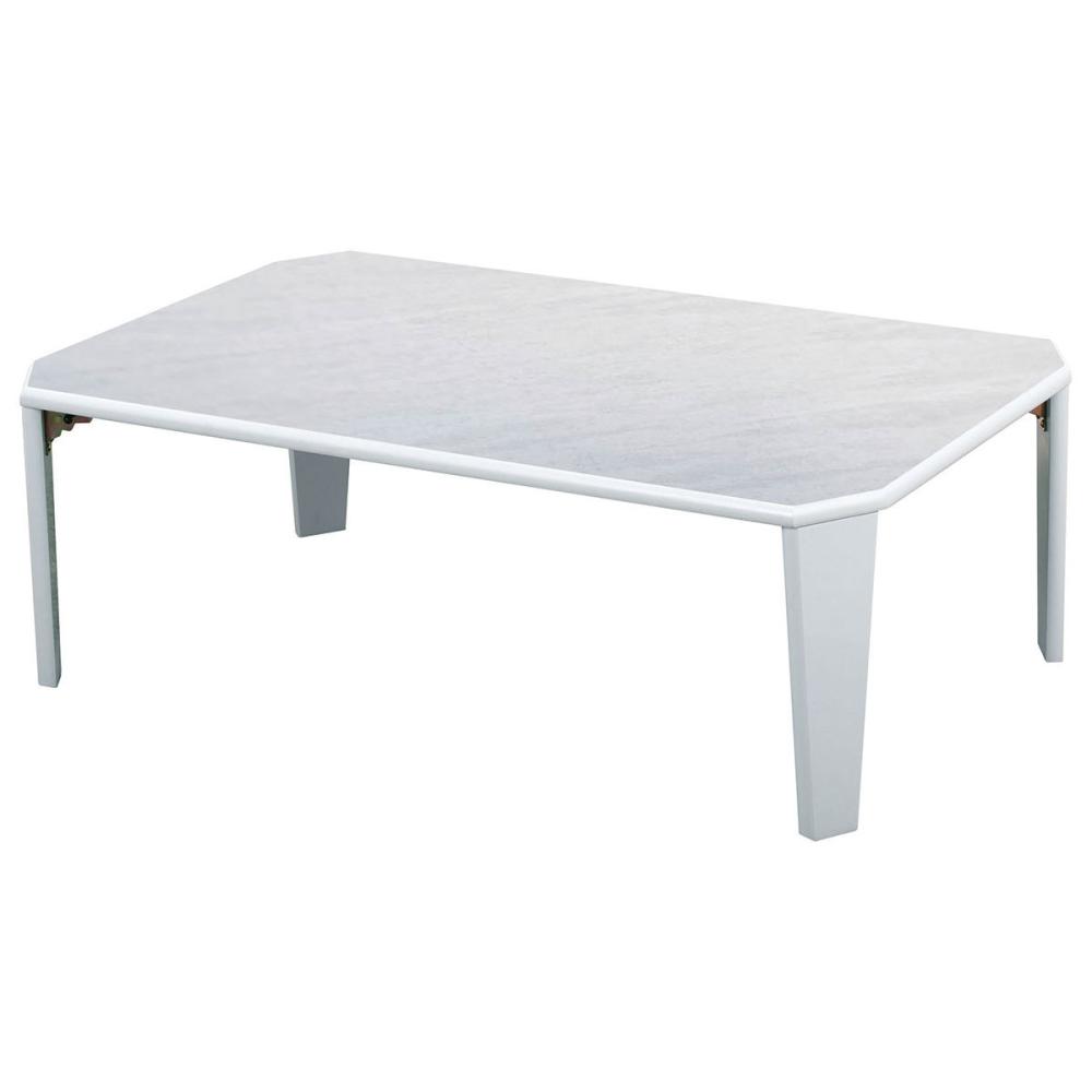 武田コーポレーション　折畳テーブル　大理石柄　ホワイト　ＴーＦＴＤ９０ＷＨ