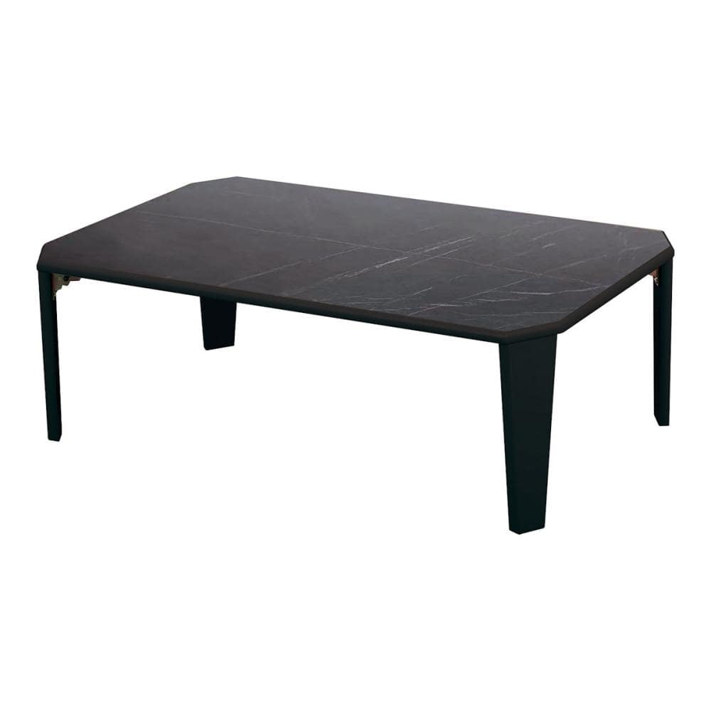 武田コーポレーション　折畳テーブル　大理石柄　ブラック　ＴーＦＴＤ９０ＢＫ