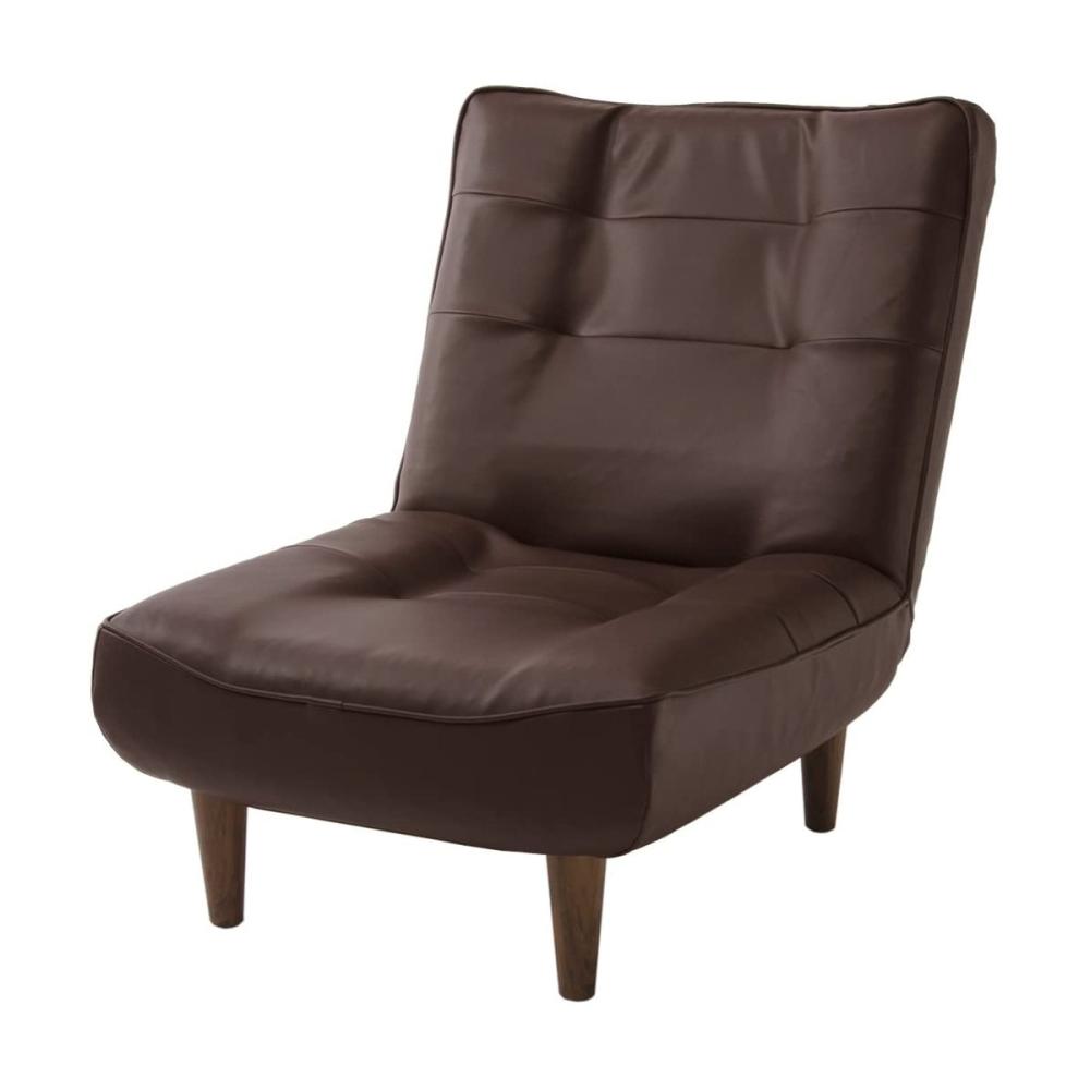 セルタン　ハイバックソファ　１人掛け　PVCブラウン　Ａ３２７ｐ－５９５ＢＲ