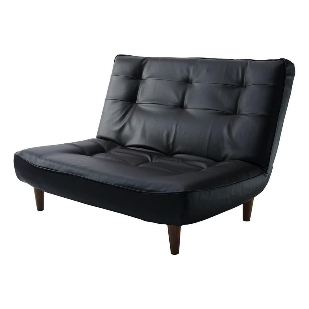 セルタン　ハイバックソファ　２人掛け　PVCブラック　Ａ４０ｐ－５９７ＢＫ