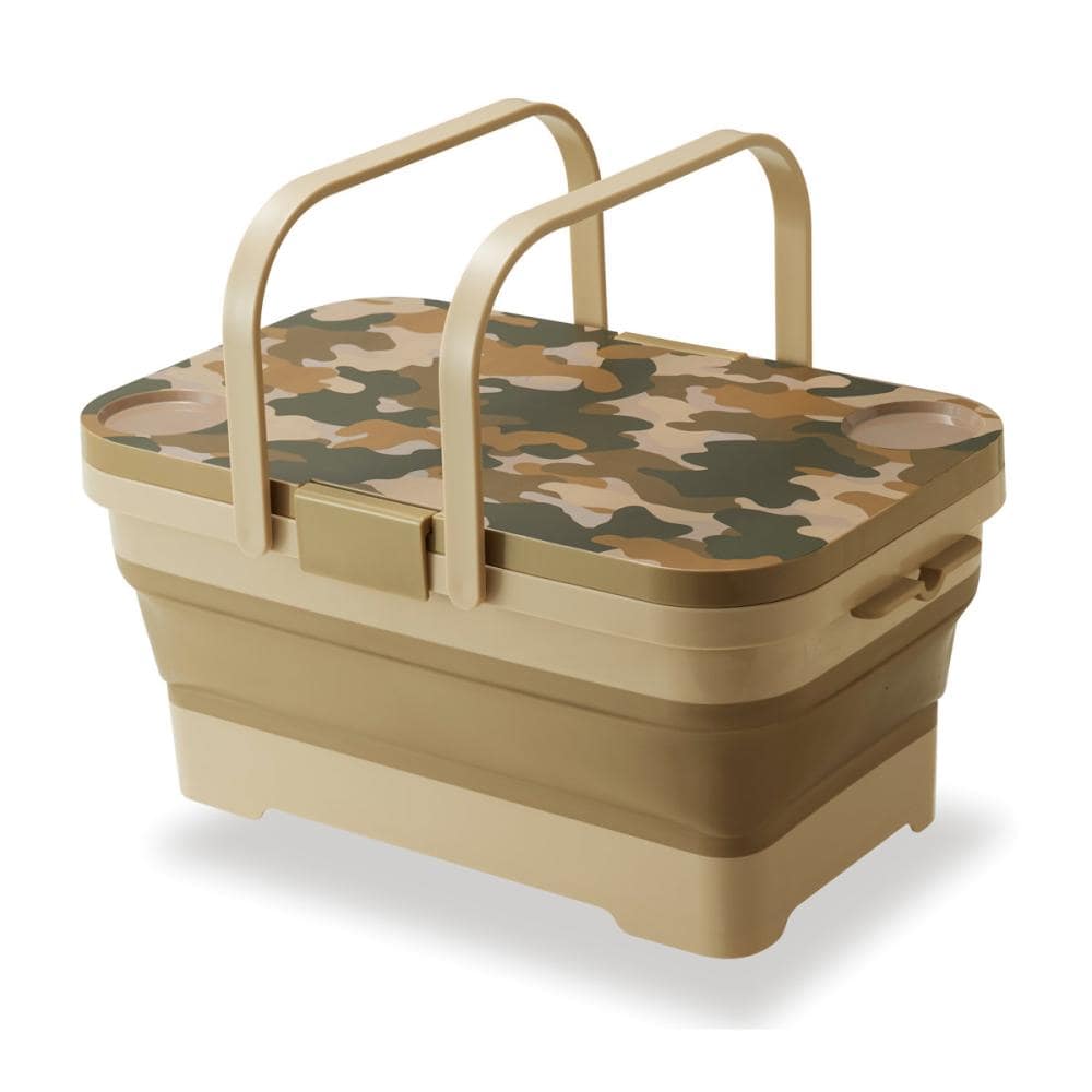 折りたたみバスケット＆テーブル　ミラーゴ　カーキ