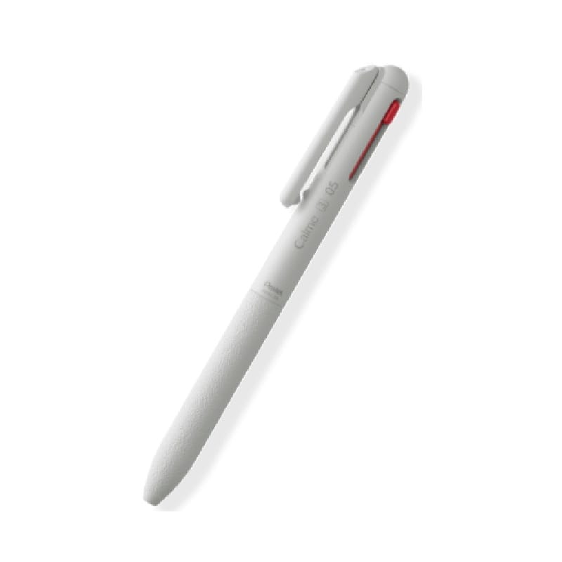 ぺんてる　カルム　０．５　３色　グレイッシュホワイト軸