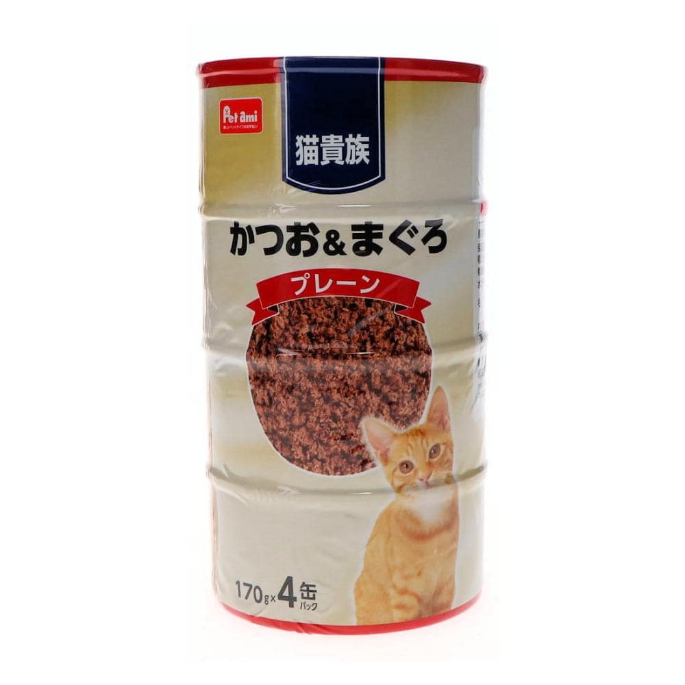 Ｐｅｔａｍｉ　猫貴族　かつお＆まぐろ　プレーン　１７０ｇ　４缶パック