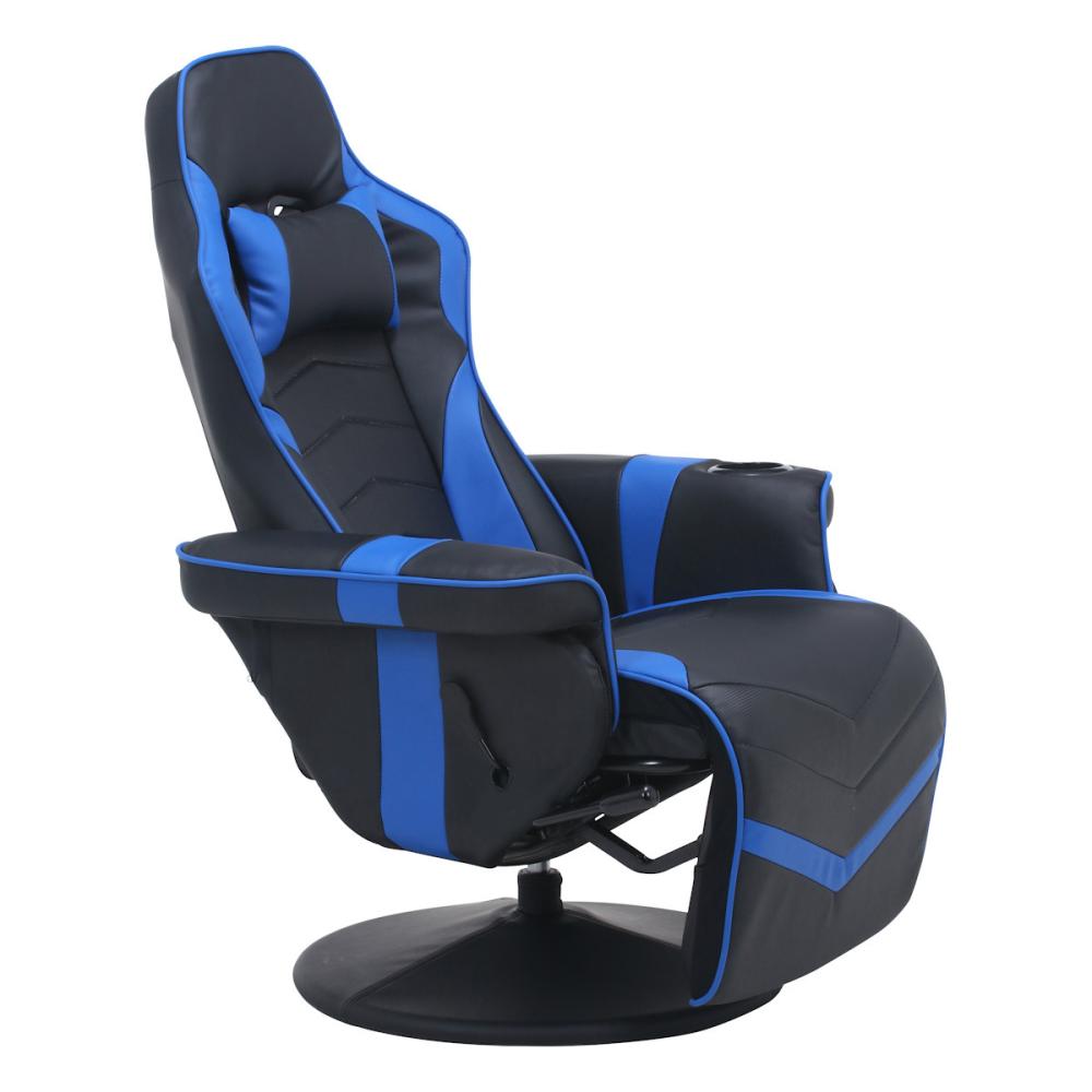 不二貿易　ゲーミングパーソナルチェア　カーナ　ブラック／ブルー　ＢＴー７０８１３