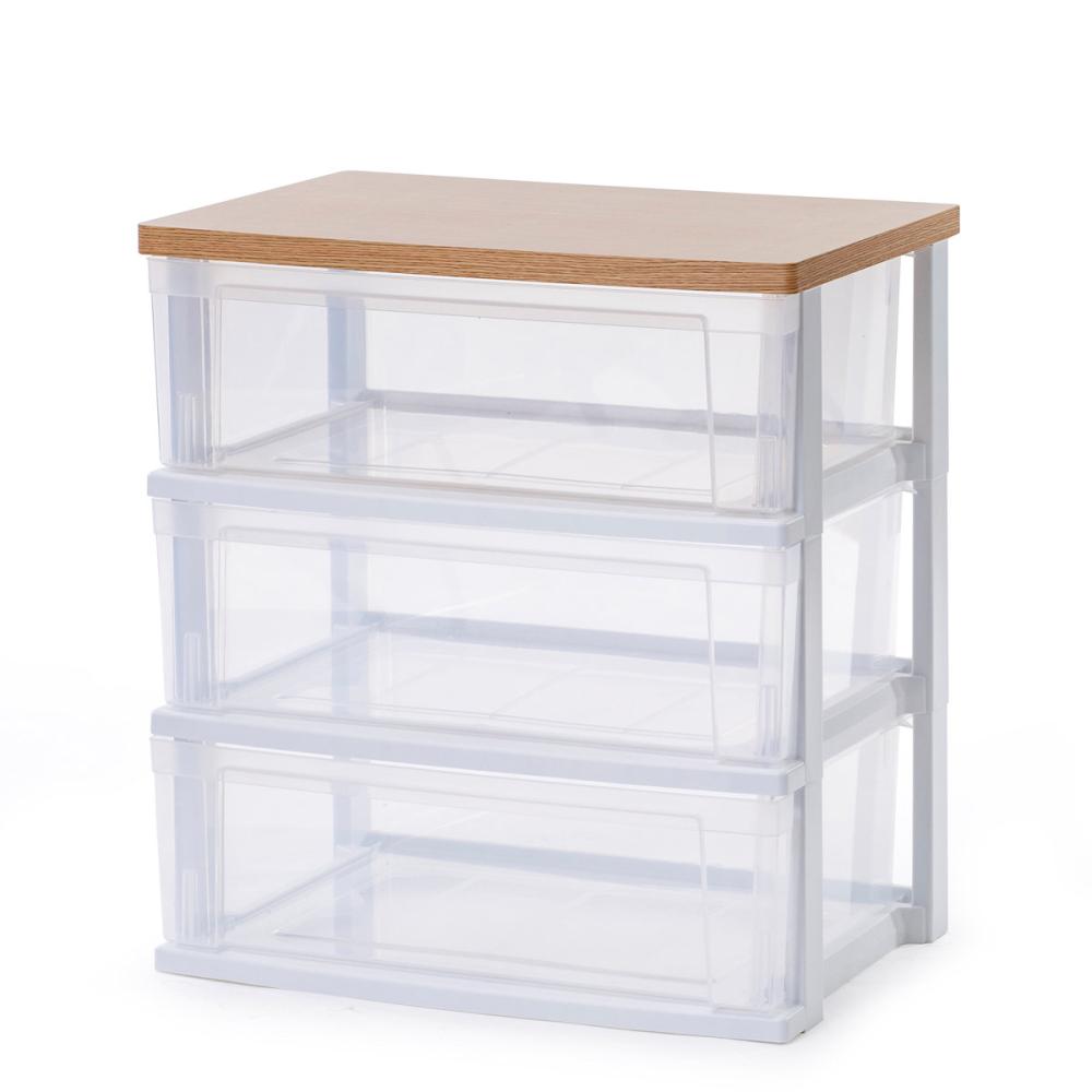 アイリスオーヤマ　ウッドトップチェスト　フレンチオーク／クリア　ＮＳＷ－５４３ＷＴ