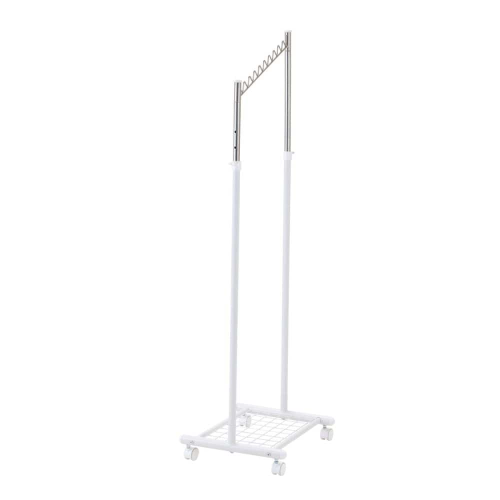 アテーナライフ　省スペース斜めパイプハンガーラック