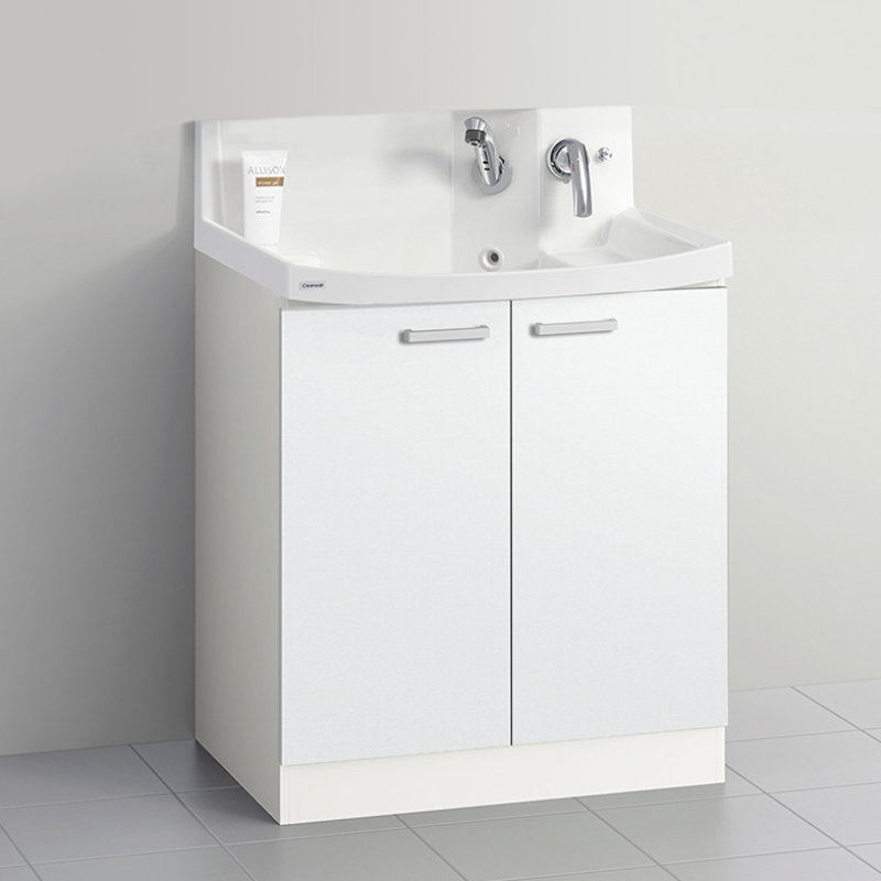 クリナップ　洗面台　ファンシオ　間口７５０ｍｍ　高さ８００ｍｍ　開き扉タイプ　取手シルバー　扉色スムースホワイト　Ｌ７５ＴＮＴＣＷＥＱＴＳＩ