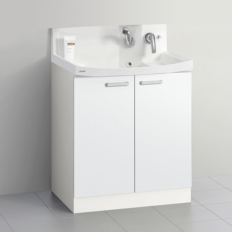 クリナップ　洗面台　ファンシオ　間口７５０ｍｍ　高さ８５０ｍｍ　開き扉タイプ　取手シルバー　扉色スムースホワイト　Ｈ７５ＴＮＴＣＷＥＱＴＳＩ