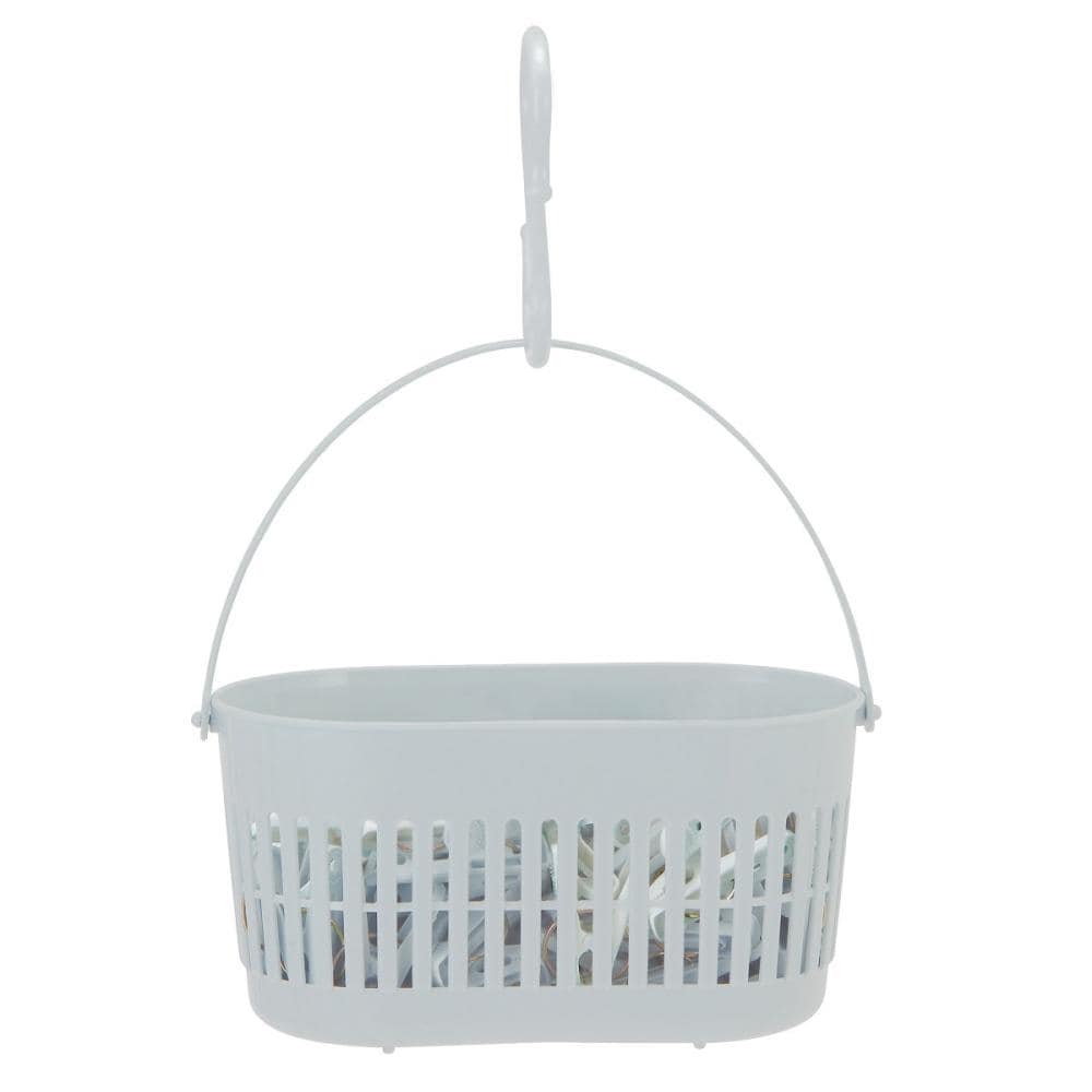 アテーナライフ　洗濯ピンチカゴ　ピンチ２０個付き　グレー