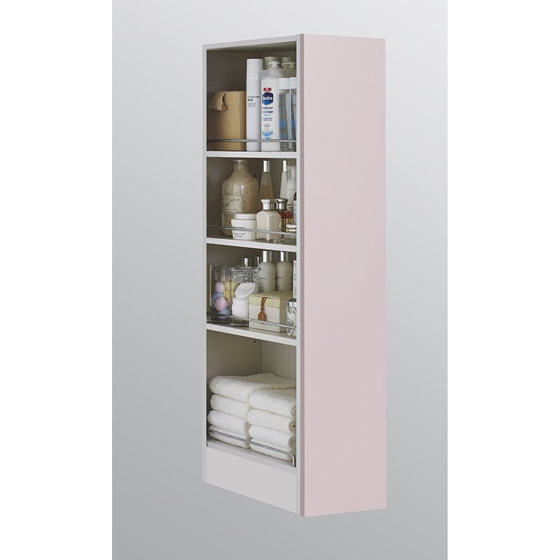 クリナップ　洗面台　ファンシオ　トールキャビネット上台　間口２５０ｍｍ　片面収納　右用　扉色スムースロゼ　ＮＦＴＢ２５ＥＱＵＲ