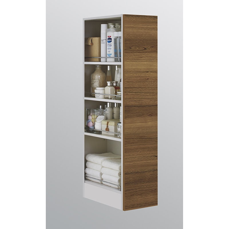 クリナップ　洗面台　ファンシオ　トールキャビネット上台　間口２５０ｍｍ　片面収納　右用　扉色ブラウンチェリー　ＮＦＴＢ２５Ｃ３ＢＲ