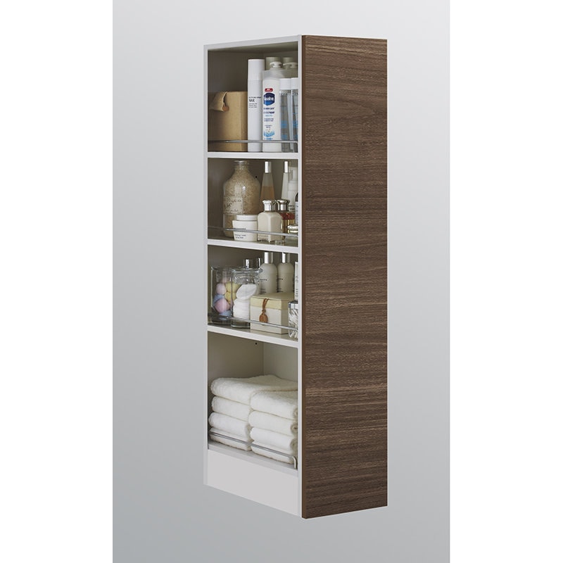 クリナップ　洗面台　ファンシオ　トールキャビネット上台　間口２５０ｍｍ　片面収納　左用　扉色バーントウォールナット　ＮＦＴＢ２５Ｃ３ＬＬ