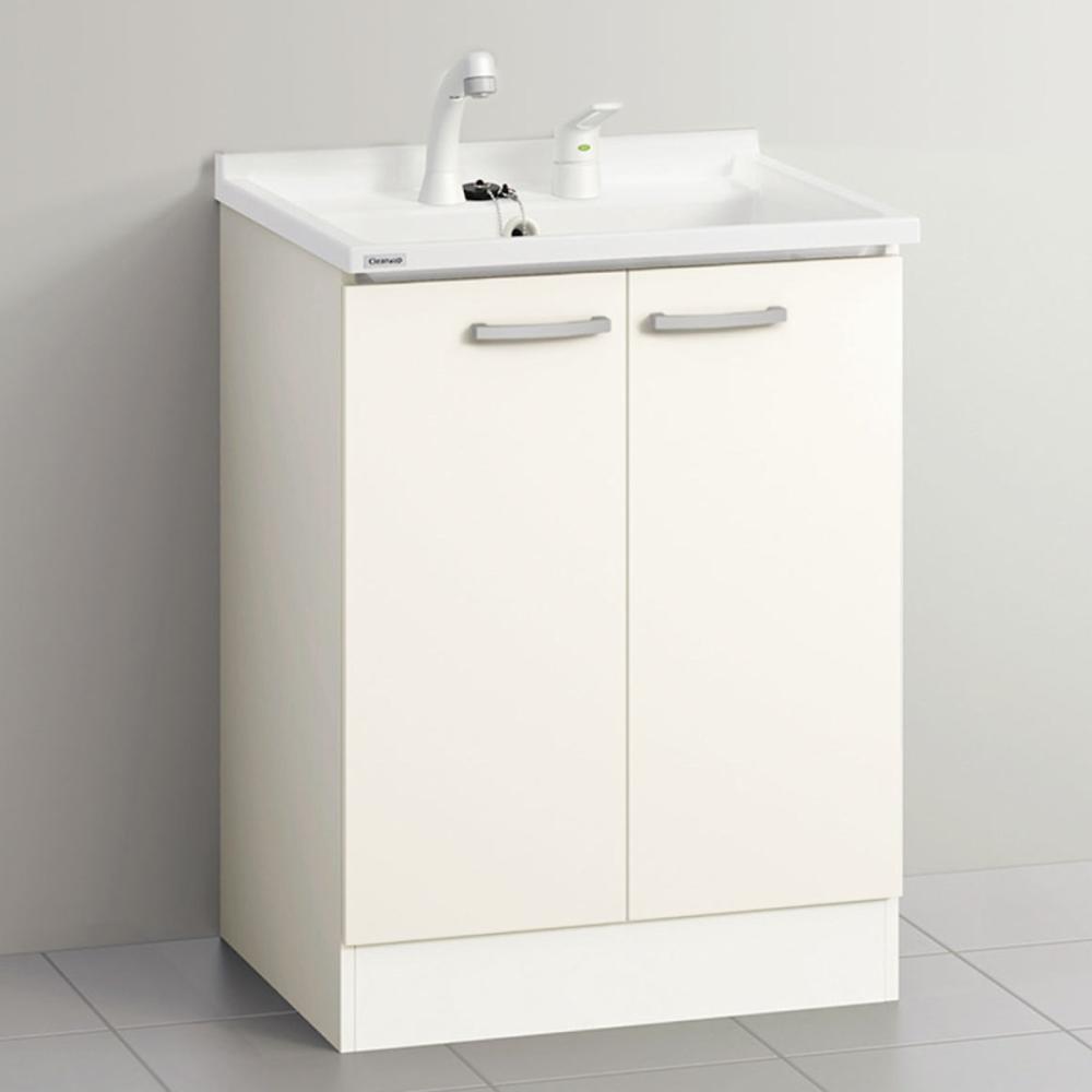 クリナップ　洗面台　ＢＧＡ　間口６００ｍｍ　開き扉　シャワー付きシングルレバー水栓　スムースホワイト　ＢＧＡＬ６０ＴＮＴＶＷＥＱＴＩ