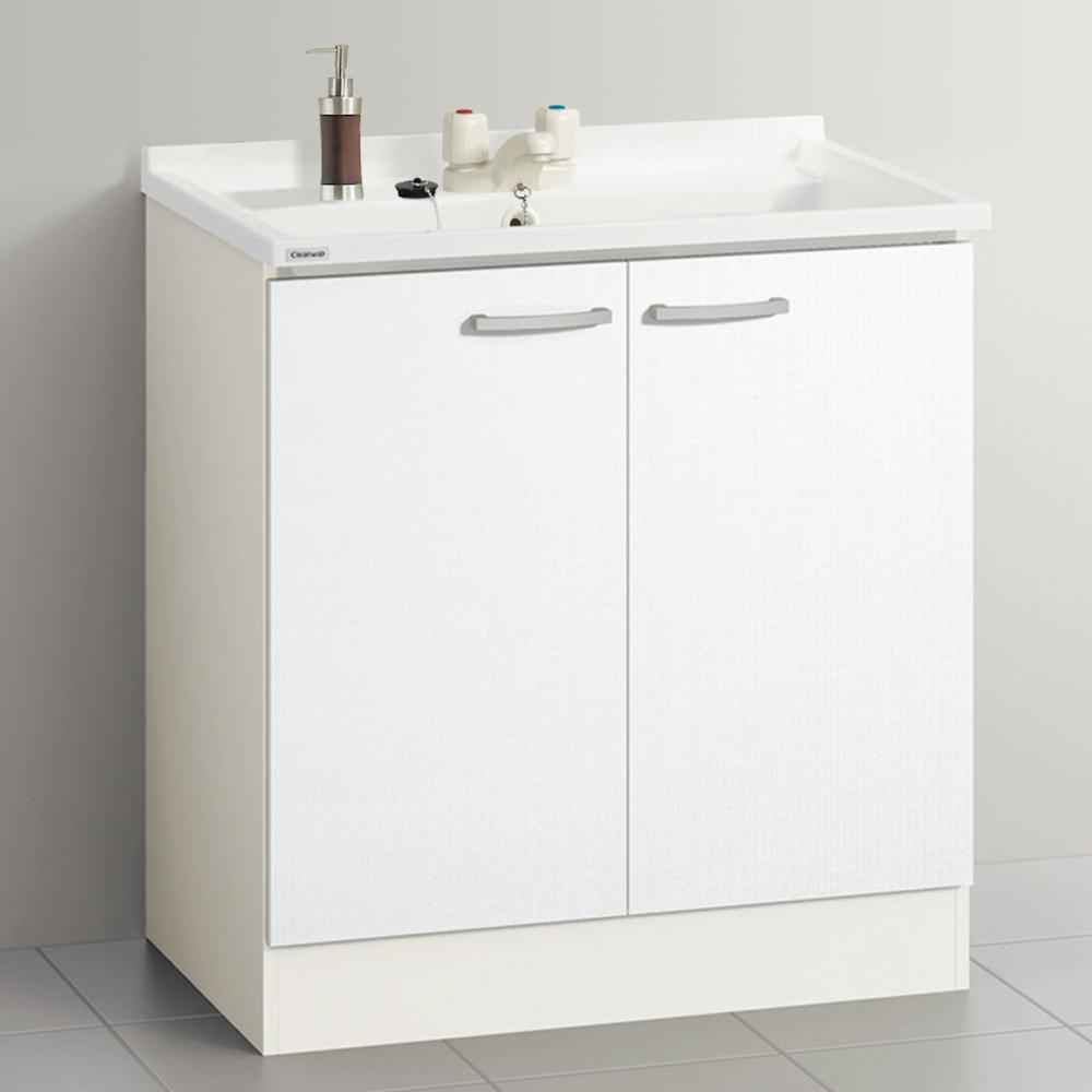 クリナップ　洗面台　ＢＧＡ　間口７５０ｍｍ　開き扉　ツインハンドル水栓　スムースホワイト　ＢＧＡＬ７５ＴＮＴＷＷＥＱＴＩ