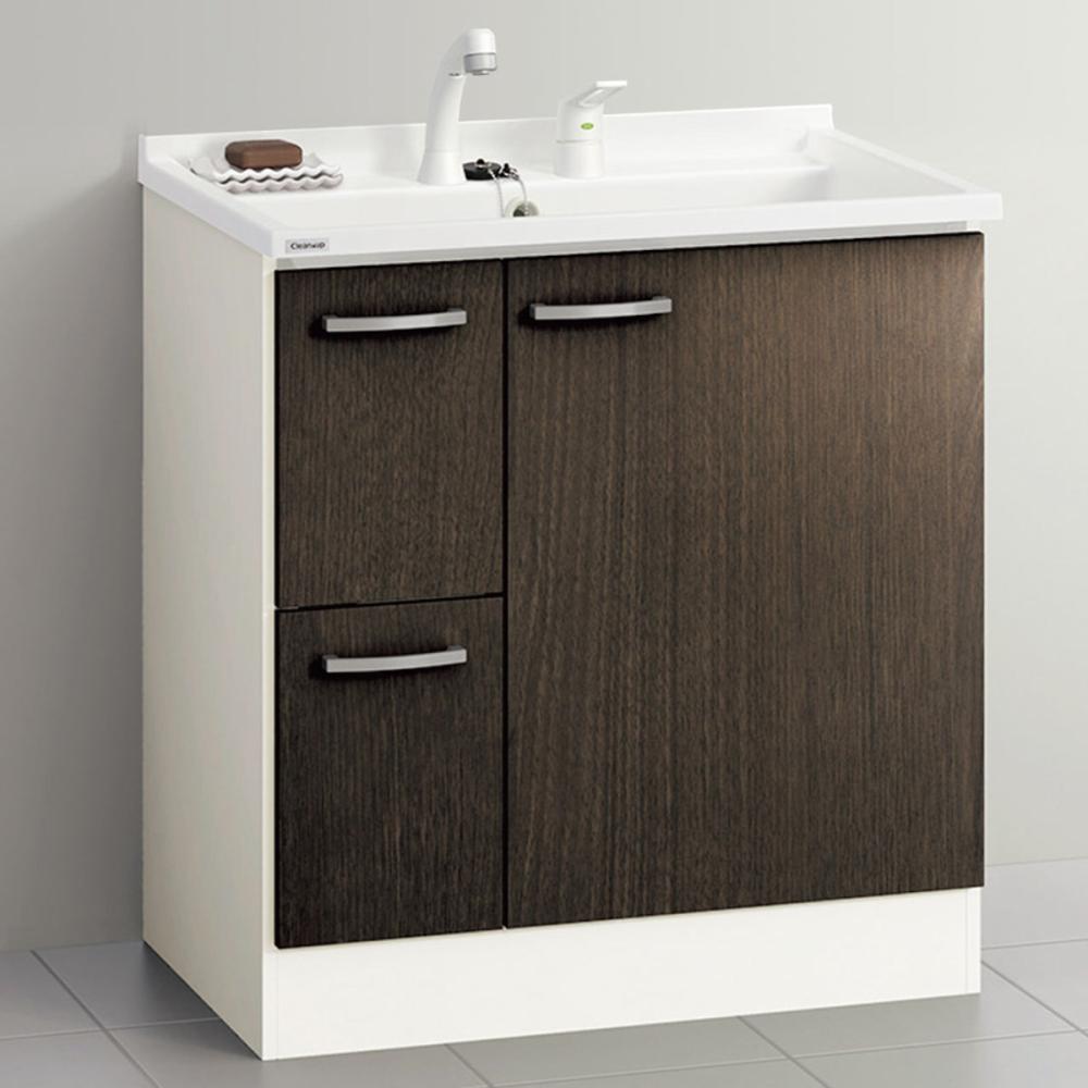 クリナップ　洗面台　ＢＧＡ　間口７５０ｍｍ　引出し　シャワー付きシングルレバー水栓　ダークウッド　ＢＧＡＬ７５２ＨＴＶＷＥ４ＺＩ