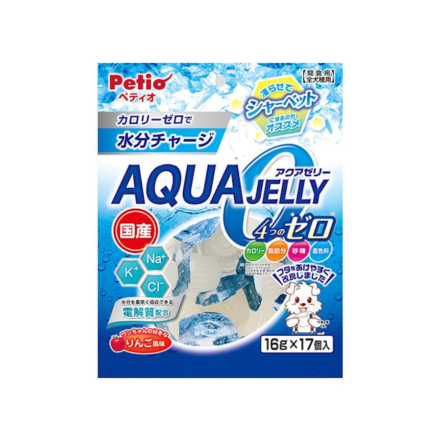 ペティオ　アクアゼリー　４つのゼロ　りんご風味　１６ｇ×１７個入り