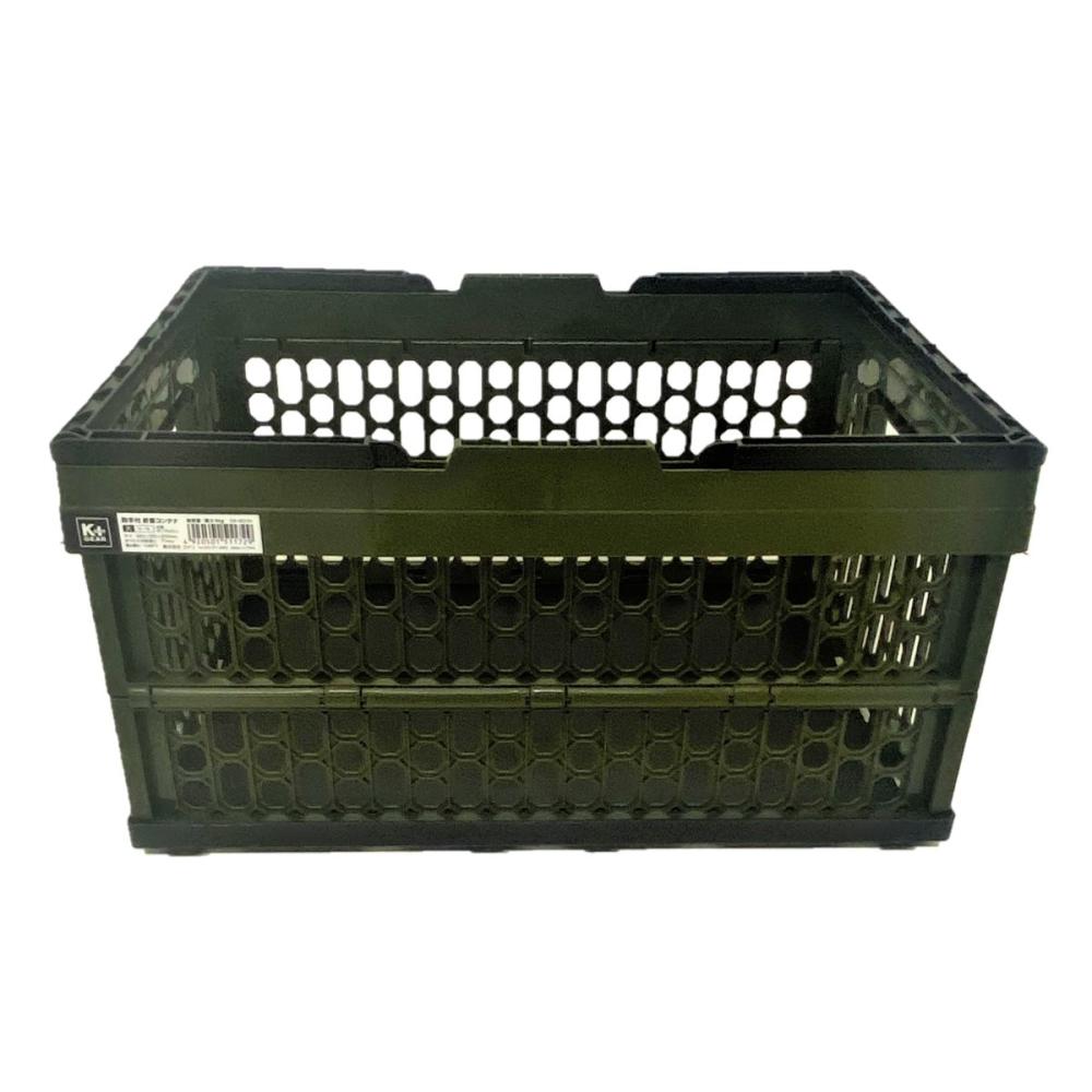 Ｋ＋ＧＥＡＲ　取手付　折畳コンテナ　大　カーキ　ＫＭ－４８２－ＫＨ