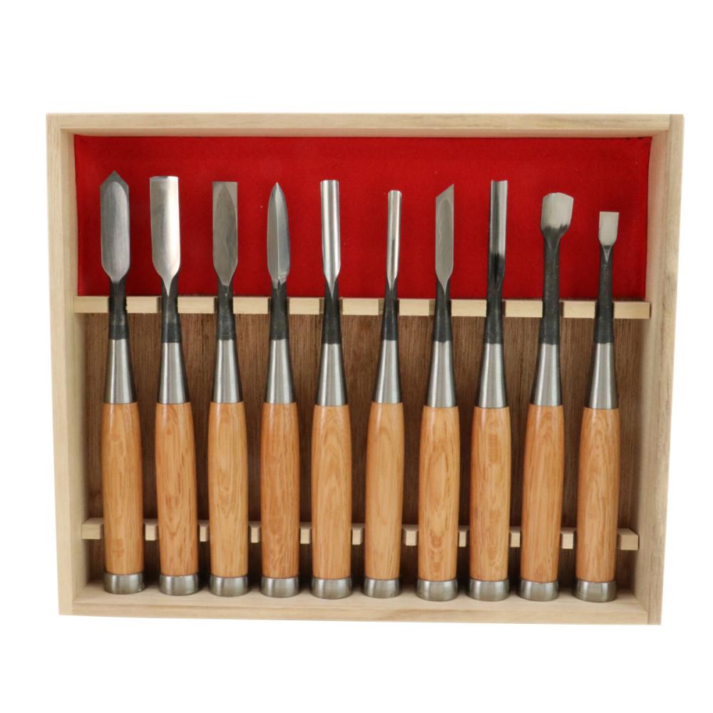 与板利器工業　河清　叩木彫のみ　暁　１０本組