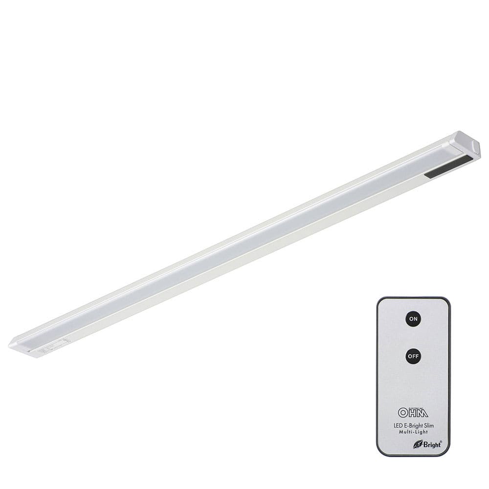 オーム電機　ＬＥＤイーブライトスリム多目的灯　リモコンタイプ　１４Ｗ　８５７ｍｍ　昼光色