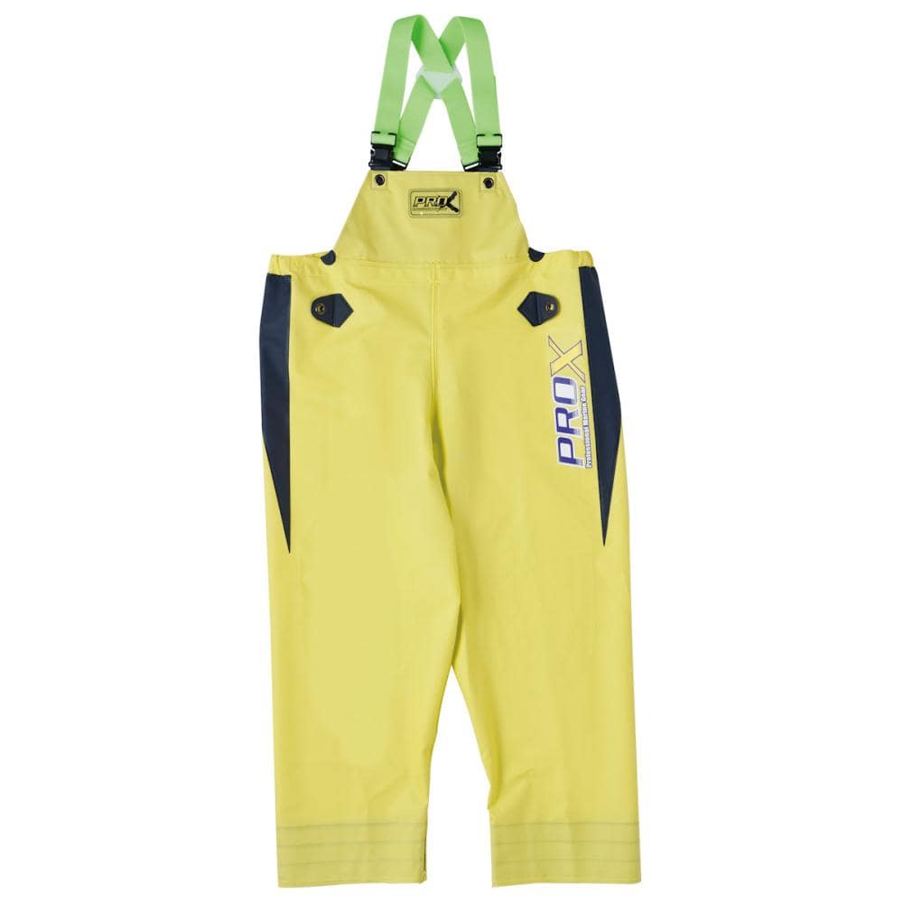 弘進ゴム　水産合羽　プロエックスアルファ　胸付ズボン　ライム／ネイビー　Ｌ