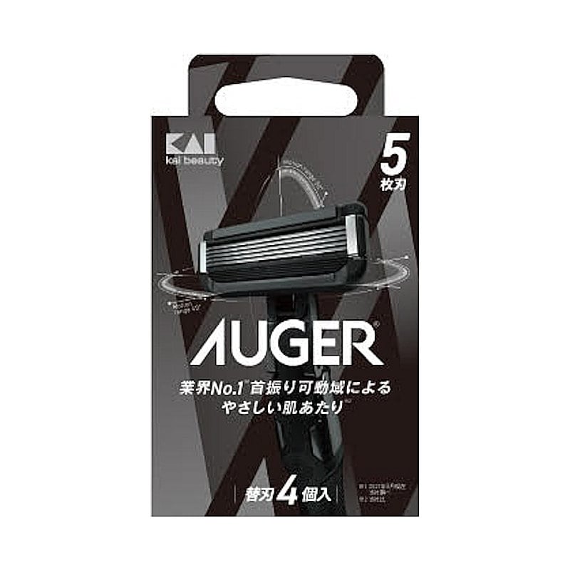 貝印カミソリ　ＡＵＧＥＲ（オーガー）　替刃　４個入り